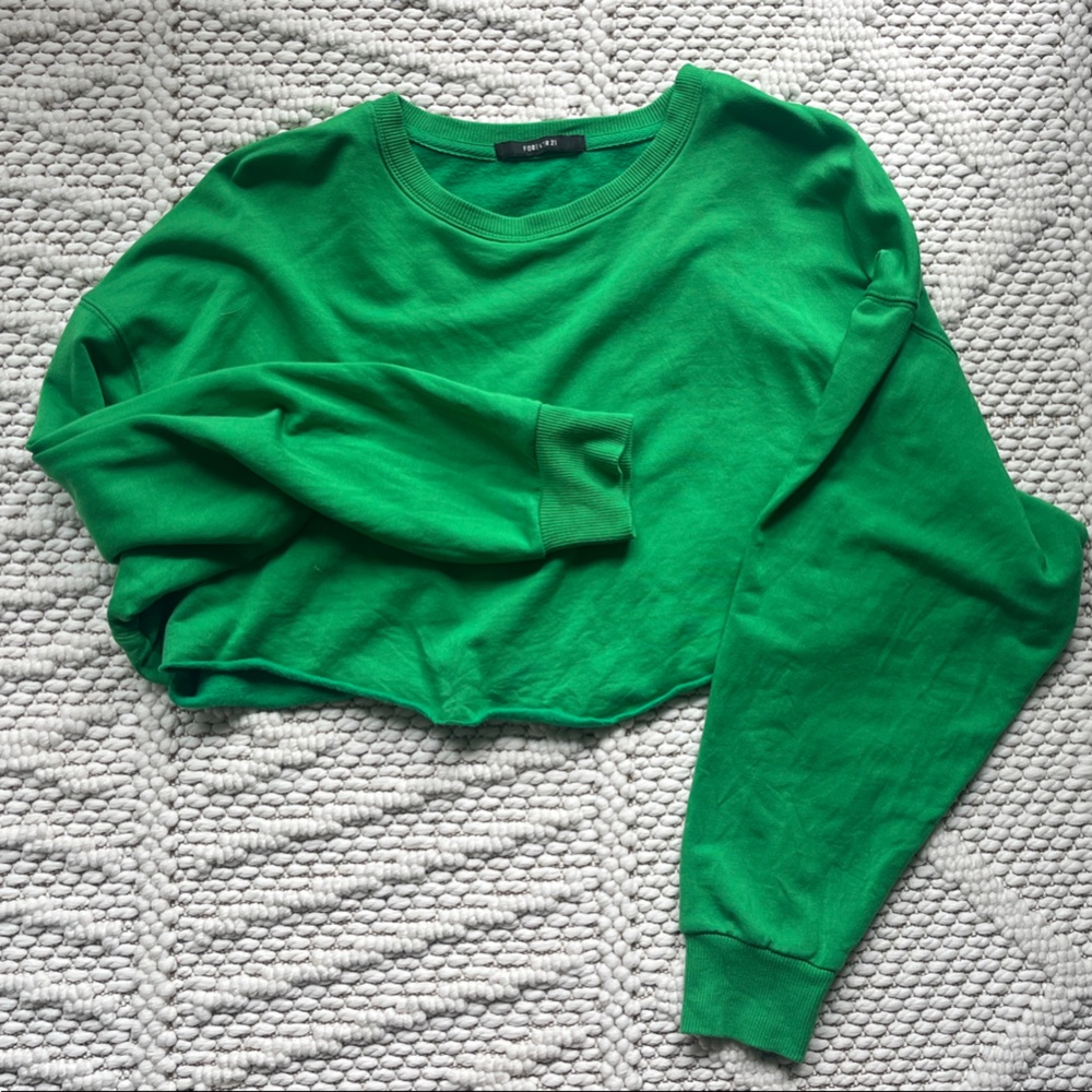 Forever 21 Vibrant Green Pullover